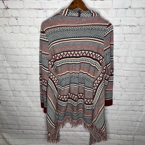 Almost Famous Boho Fringe Hem Open Cardigan XL CLOSET CLEAR OUT - Picture 2 of 4